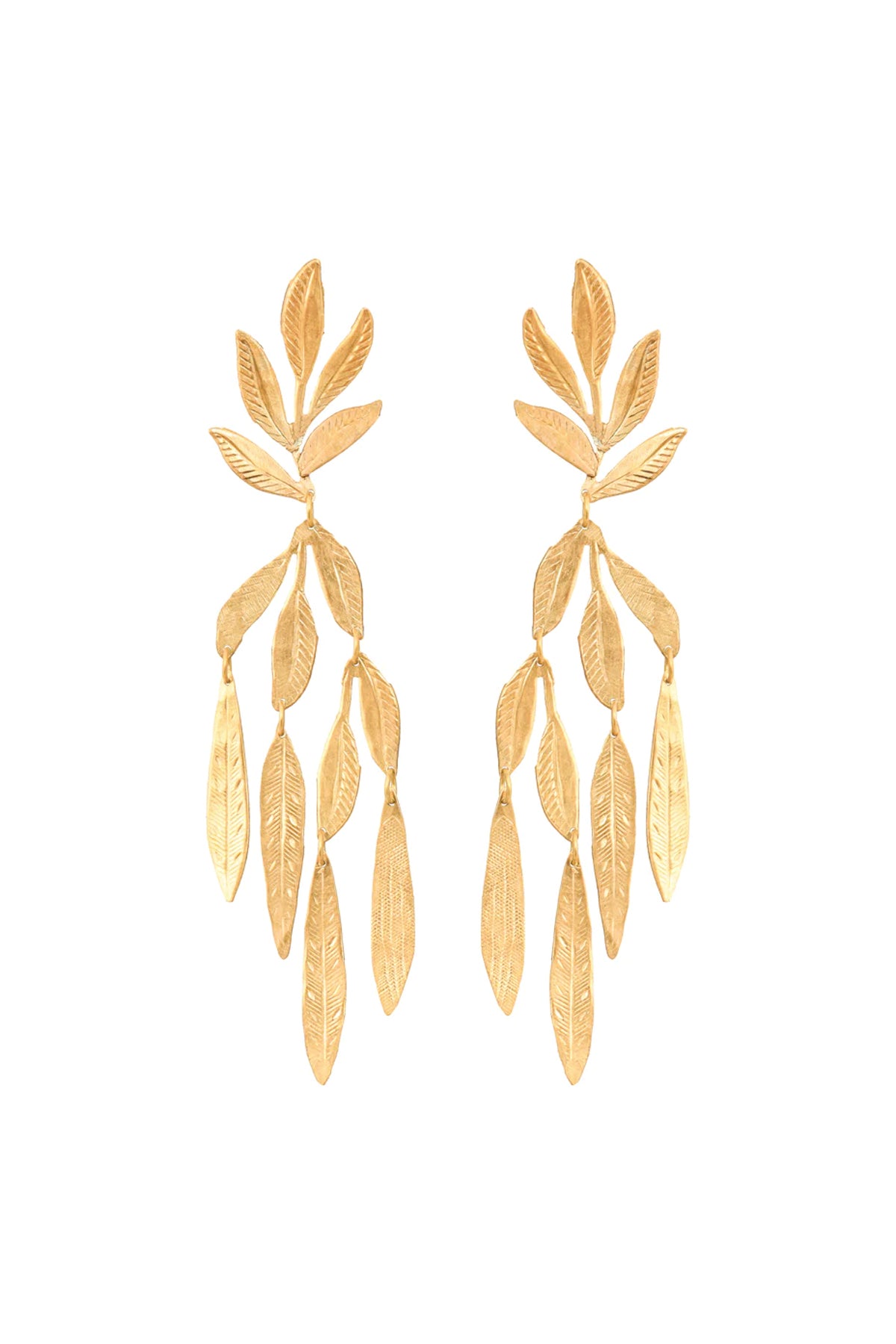 Gold Sea Forest Earrings