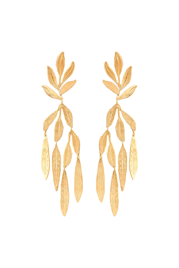Gold Sea Forest Earrings