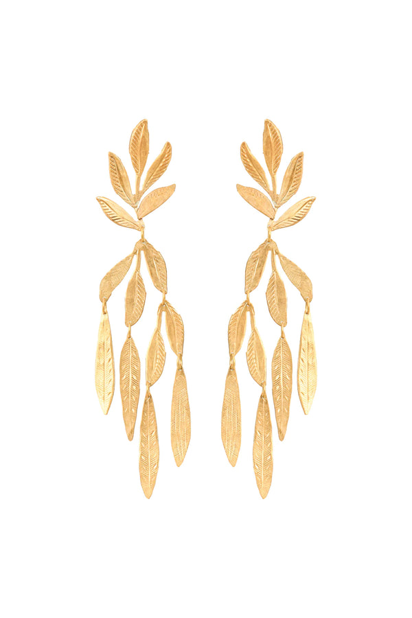 Gold Sea Forest Earrings