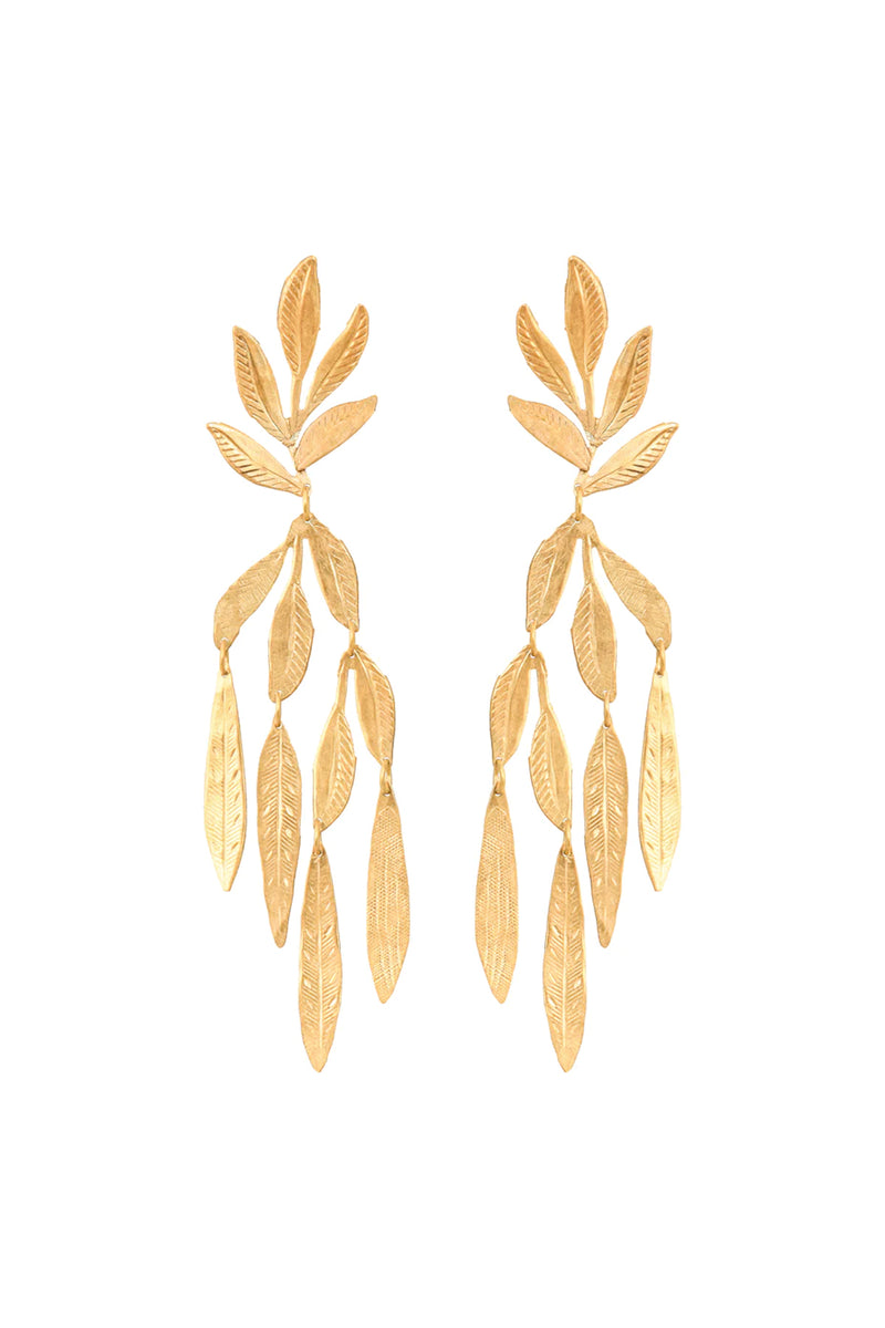 Gold Sea Forest Earrings