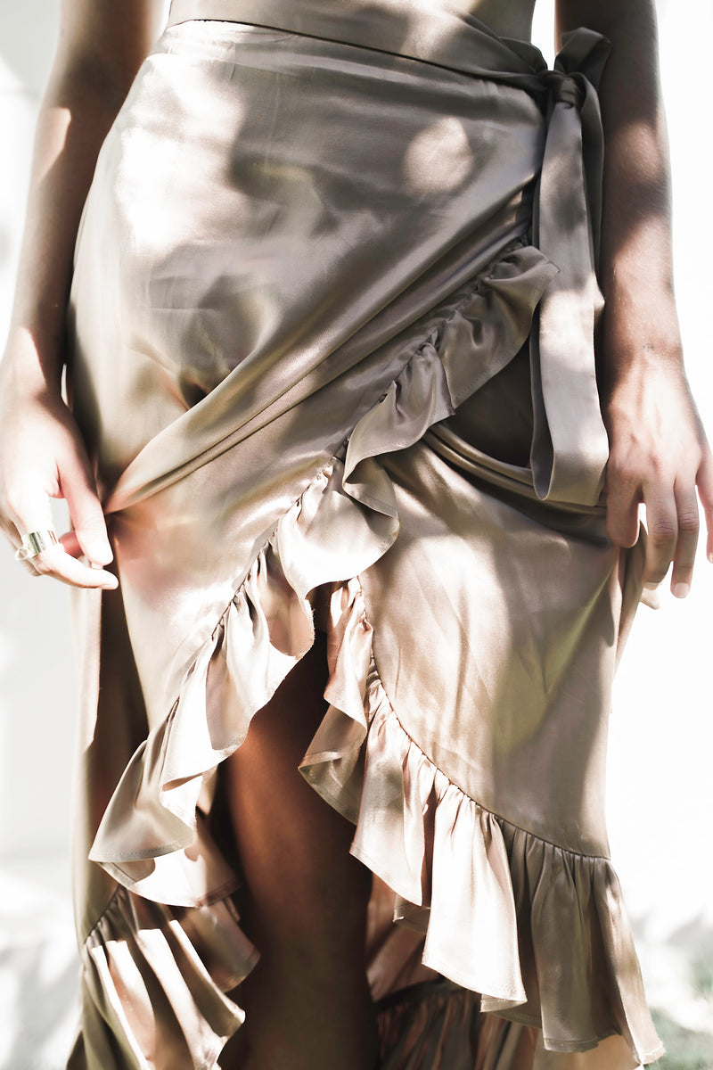 Cedros Skirt Satin - Beige