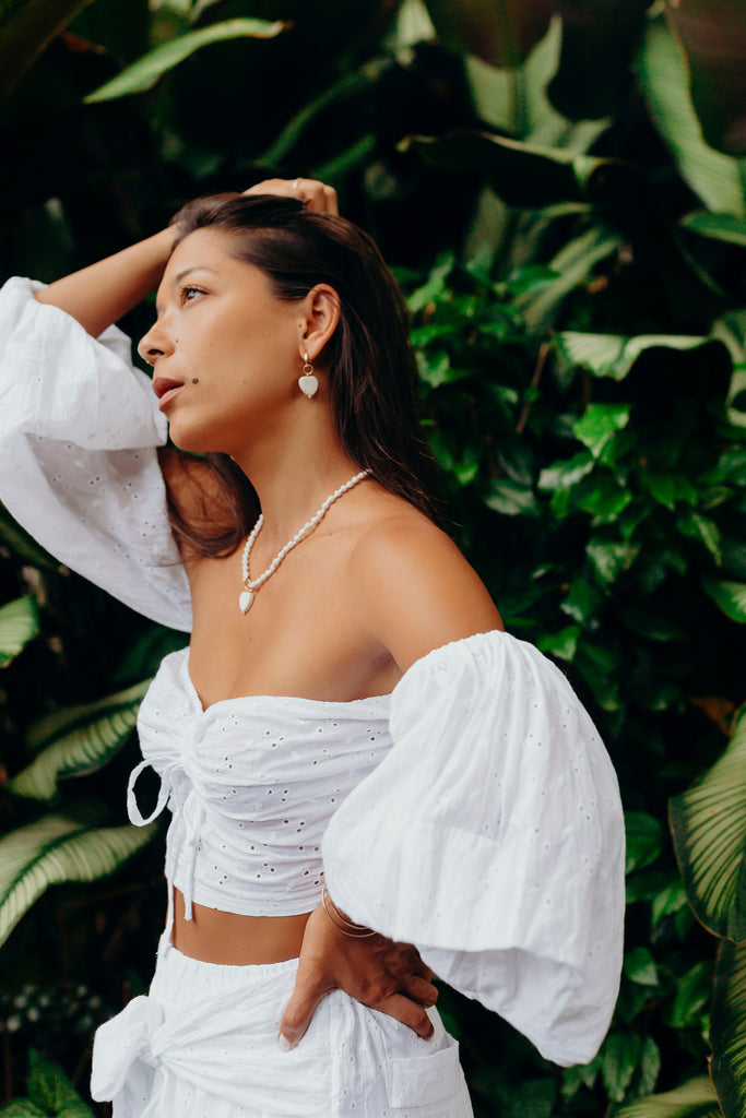 OHTORO Eyelet Lace Blouse オオトロ　ホワイト　完売品 eyelet lace blouse | OHOTORO