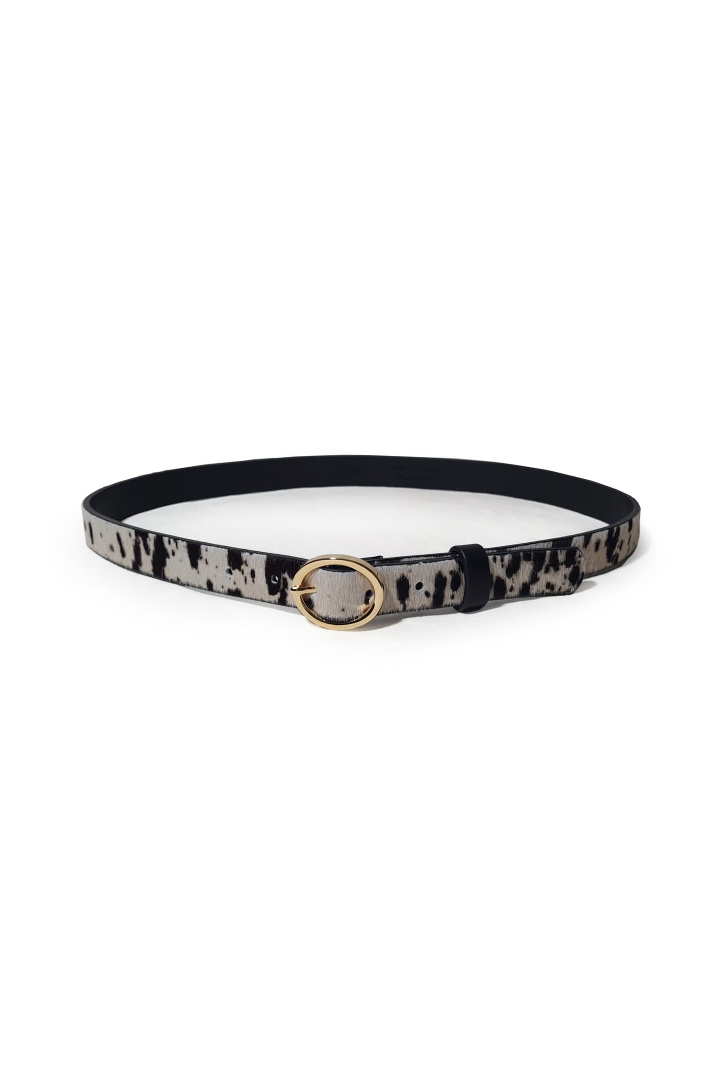 Leather Belt - Cow Print