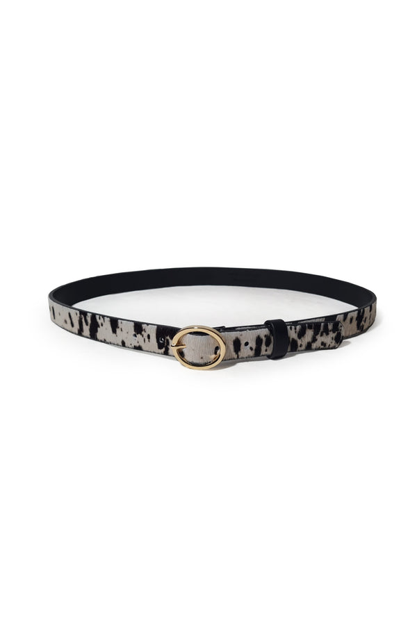 Leather Belt - Cow Print