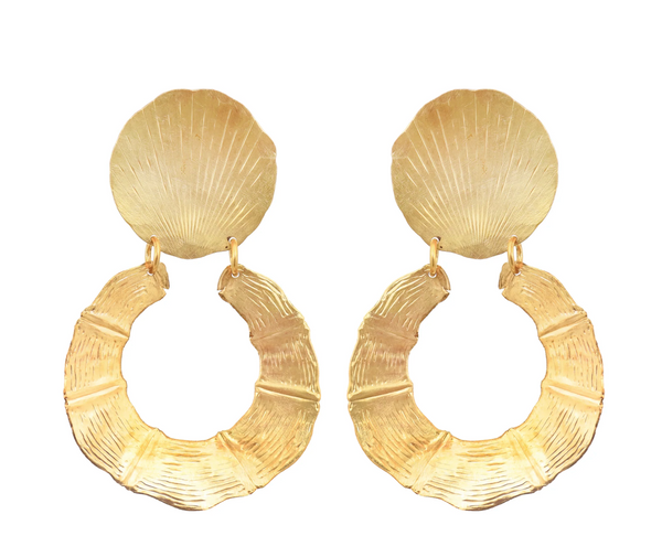 Gold Bambou Earrings