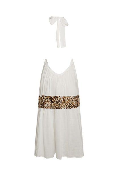 Nevis Dress - White/Animal
